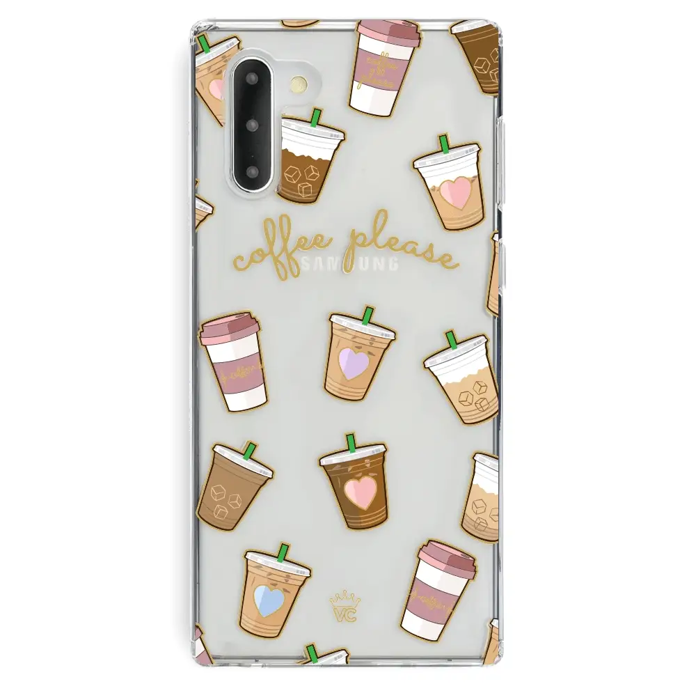 Coffee First Clear Samsung Galaxy Case - Image 45