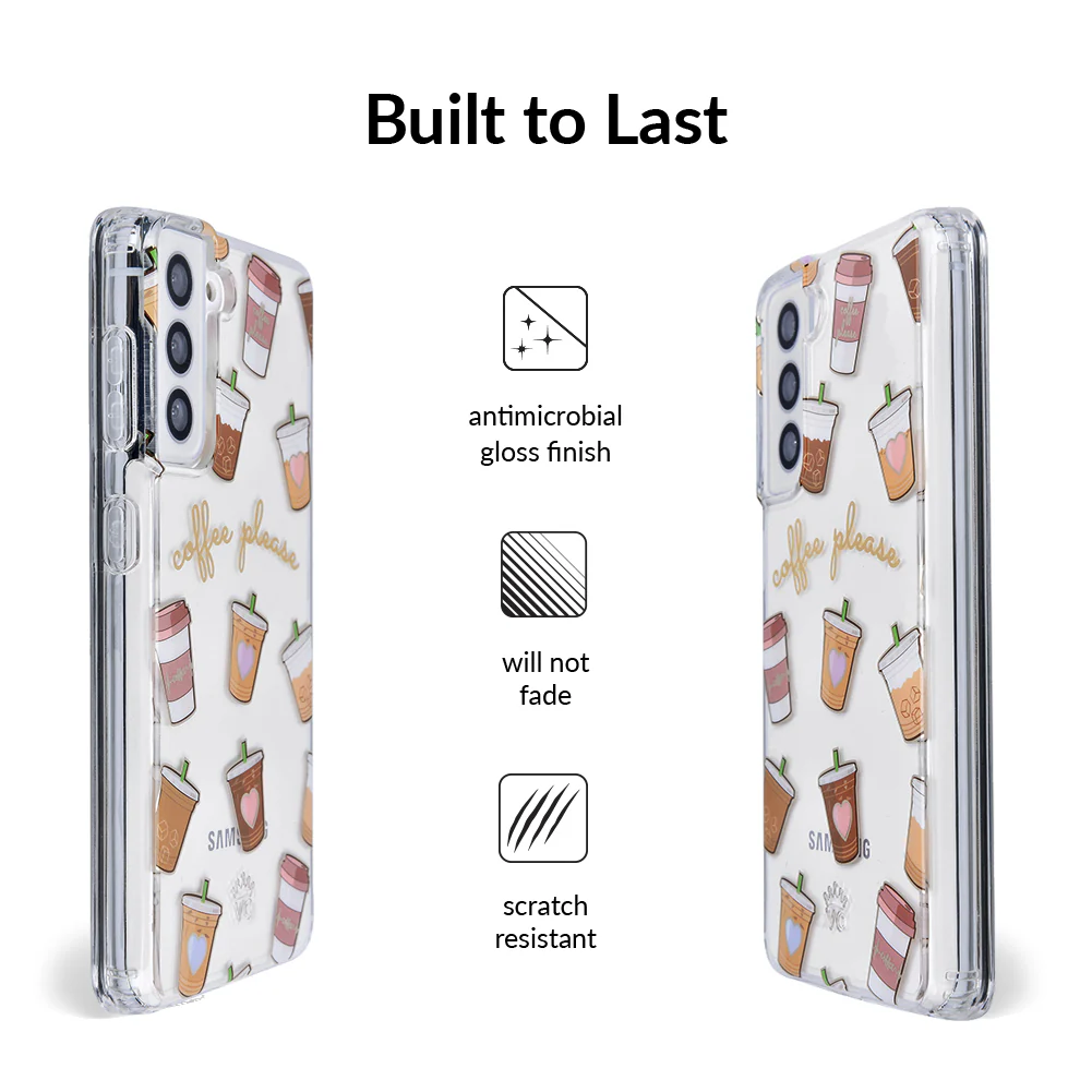 Coffee First Clear Samsung Galaxy Case - Image 54