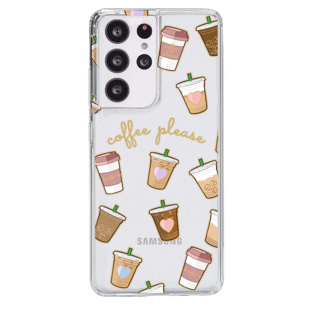 Coffee First Clear Samsung Galaxy Case - Image 62