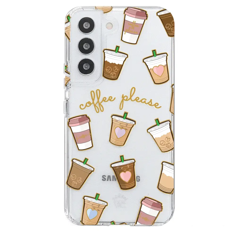 Coffee First Clear Samsung Galaxy Case - Image 72