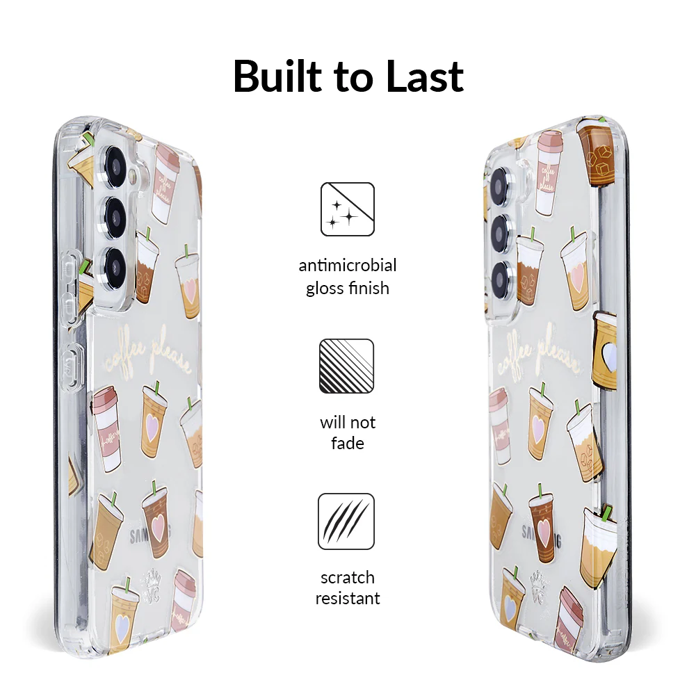 Coffee First Clear Samsung Galaxy Case - Image 74