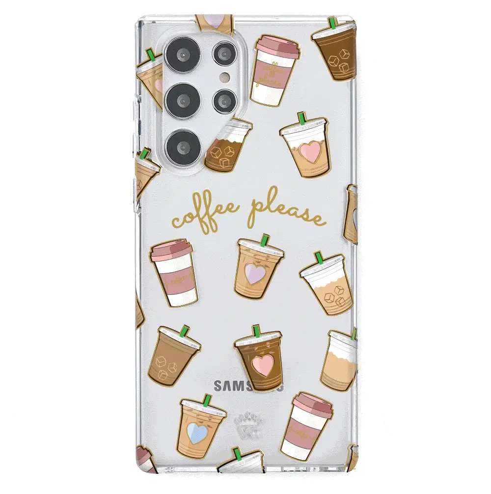 Coffee First Clear Samsung Galaxy Case - Image 77
