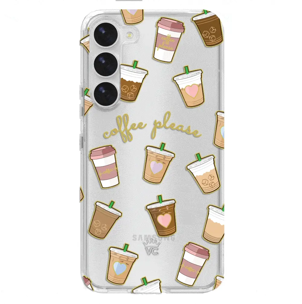 Coffee First Clear Samsung Galaxy Case - Image 89