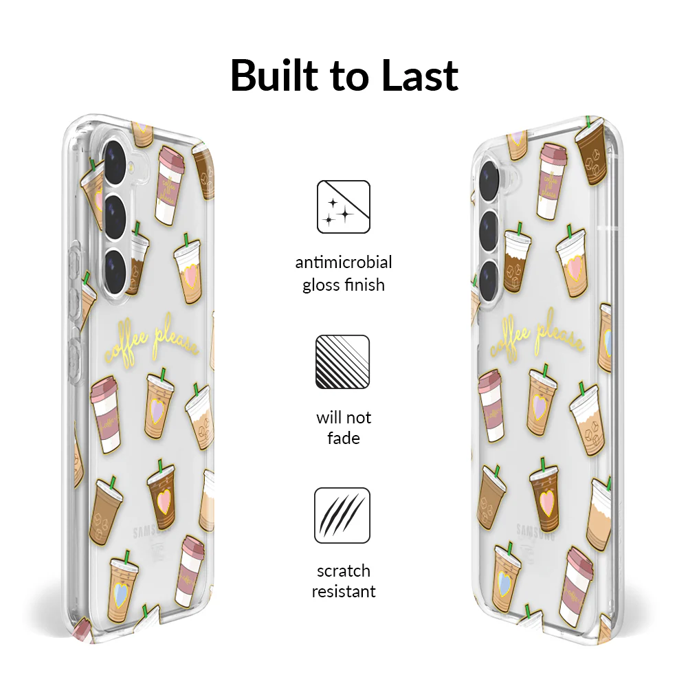 Coffee First Clear Samsung Galaxy Case - Image 92