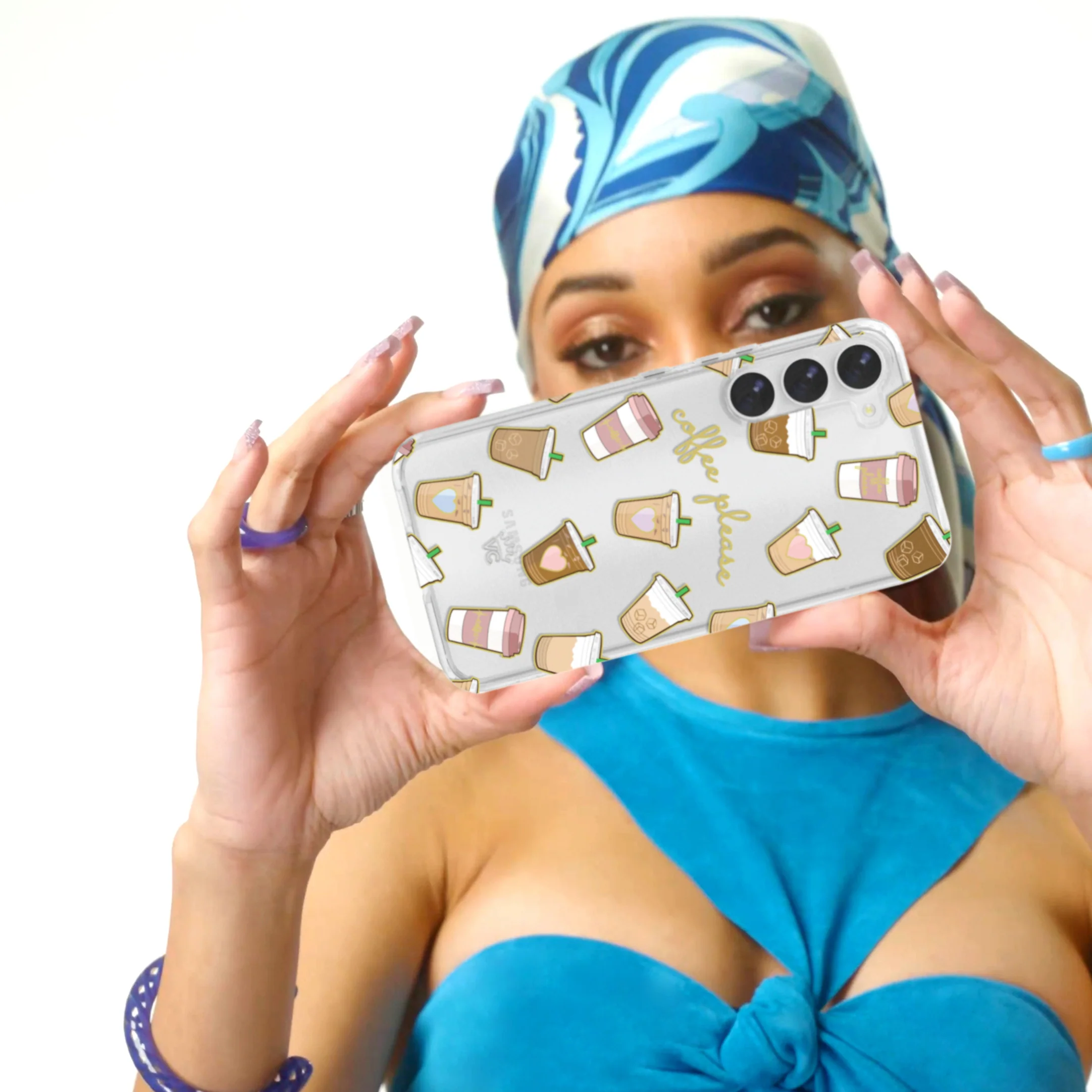 Coffee First Clear Samsung Galaxy Case - Image 96