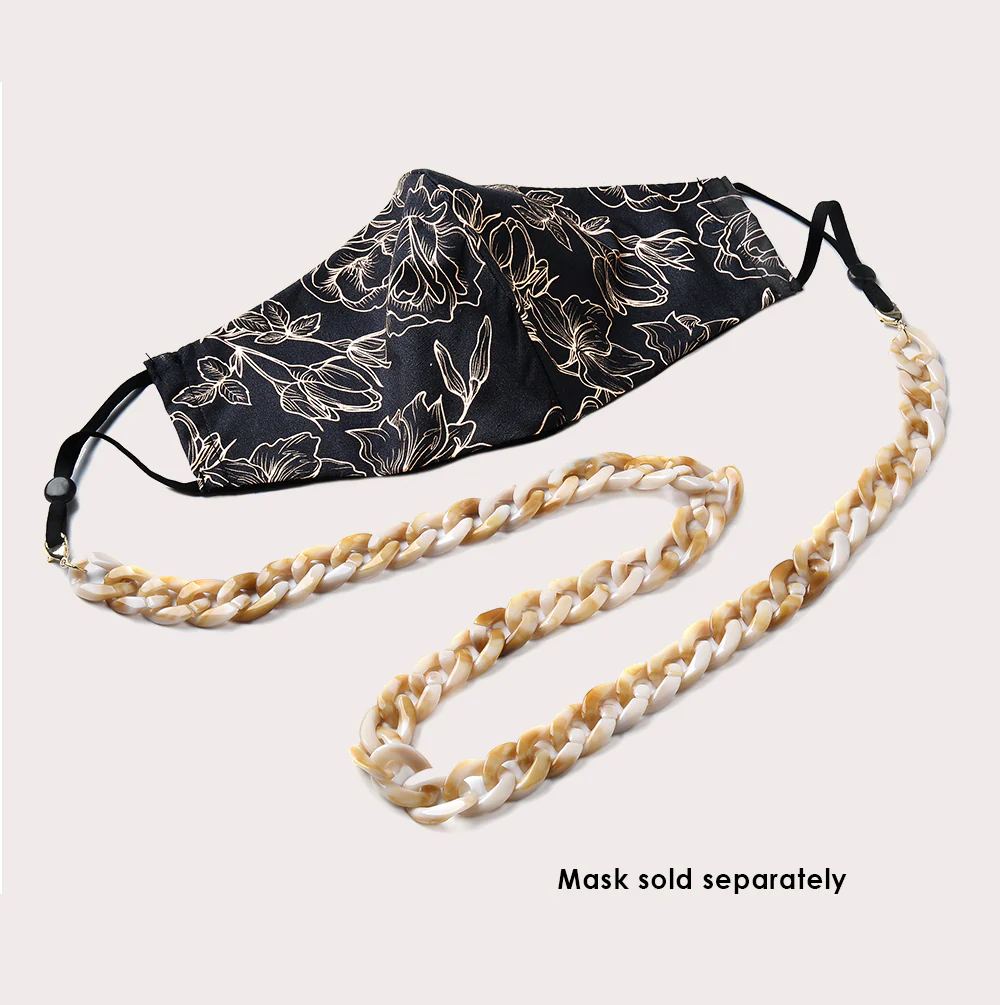 Mask Chain Necklace - 19mm Curb in Bone - Image 3