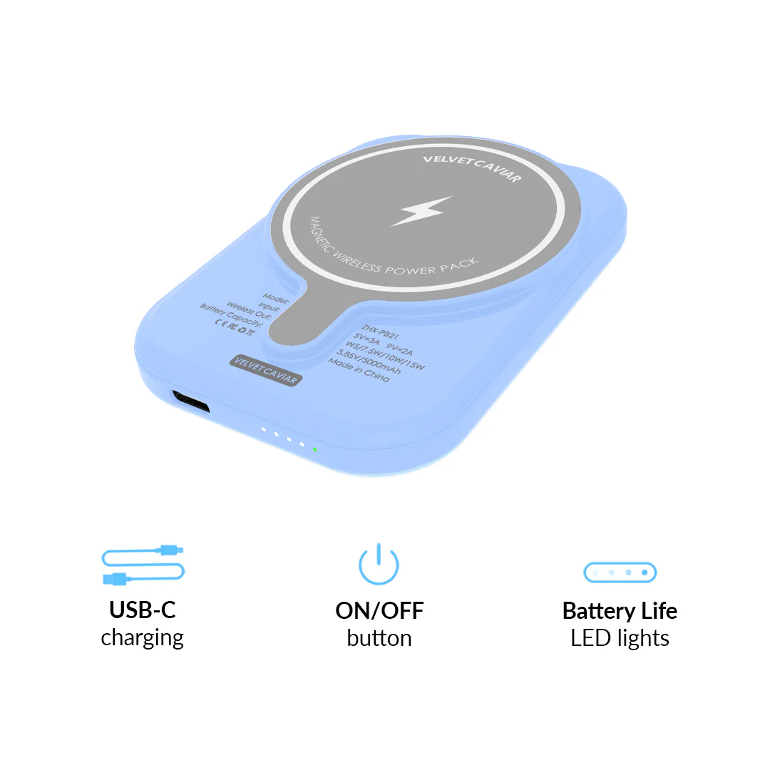 Cotton Candy Blue MagSafe Battery Power Pack - Image 6
