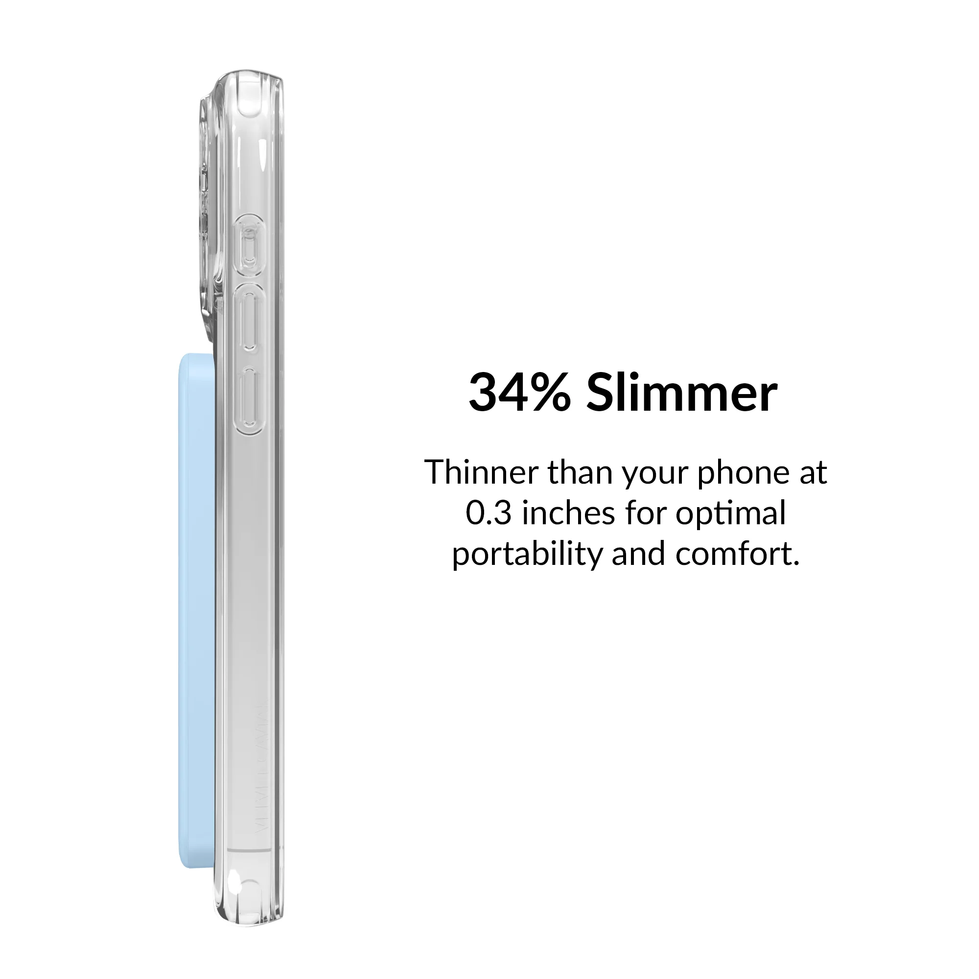 Cotton Candy Blue Slim MagSafe Battery Power Pack - Image 5
