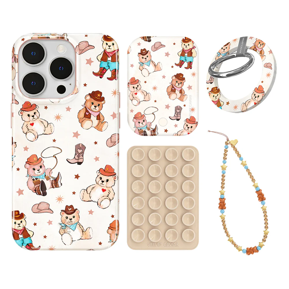 Cowboy Teddy iPhone Bundle Set - Grip - Image 11