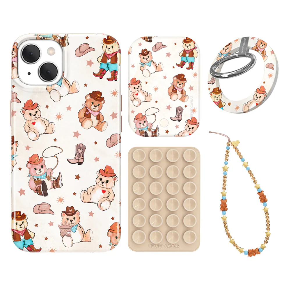 Cowboy Teddy iPhone Bundle Set - Grip - Image 13
