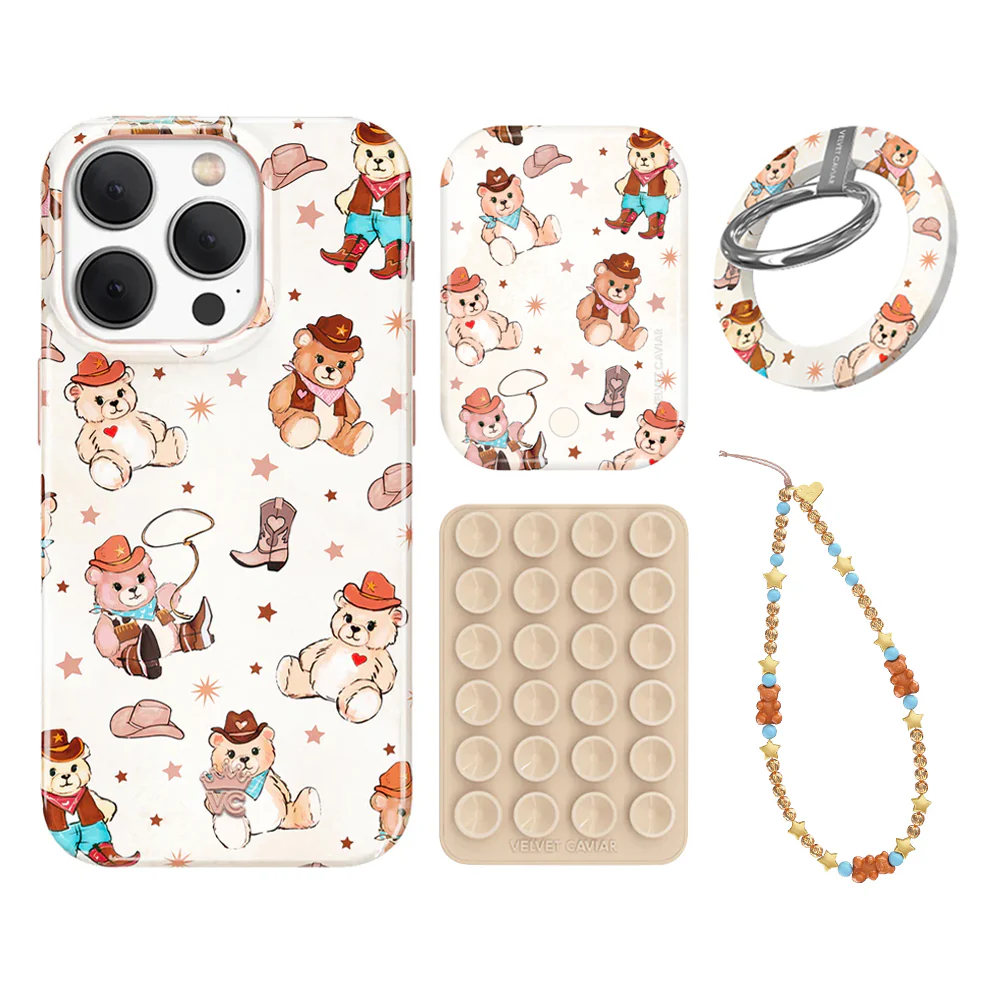 Cowboy Teddy iPhone Bundle Set - Grip - Image 15
