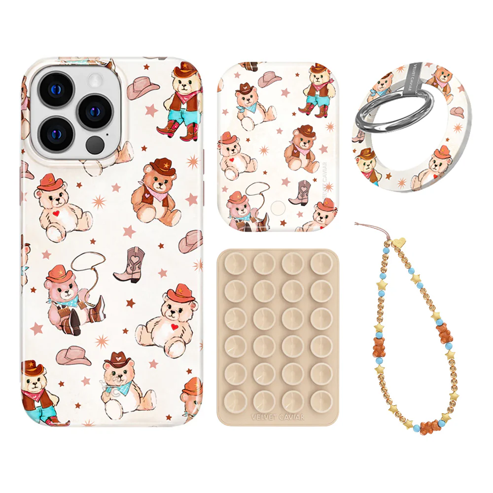 Cowboy Teddy iPhone Bundle Set - Grip - Image 2