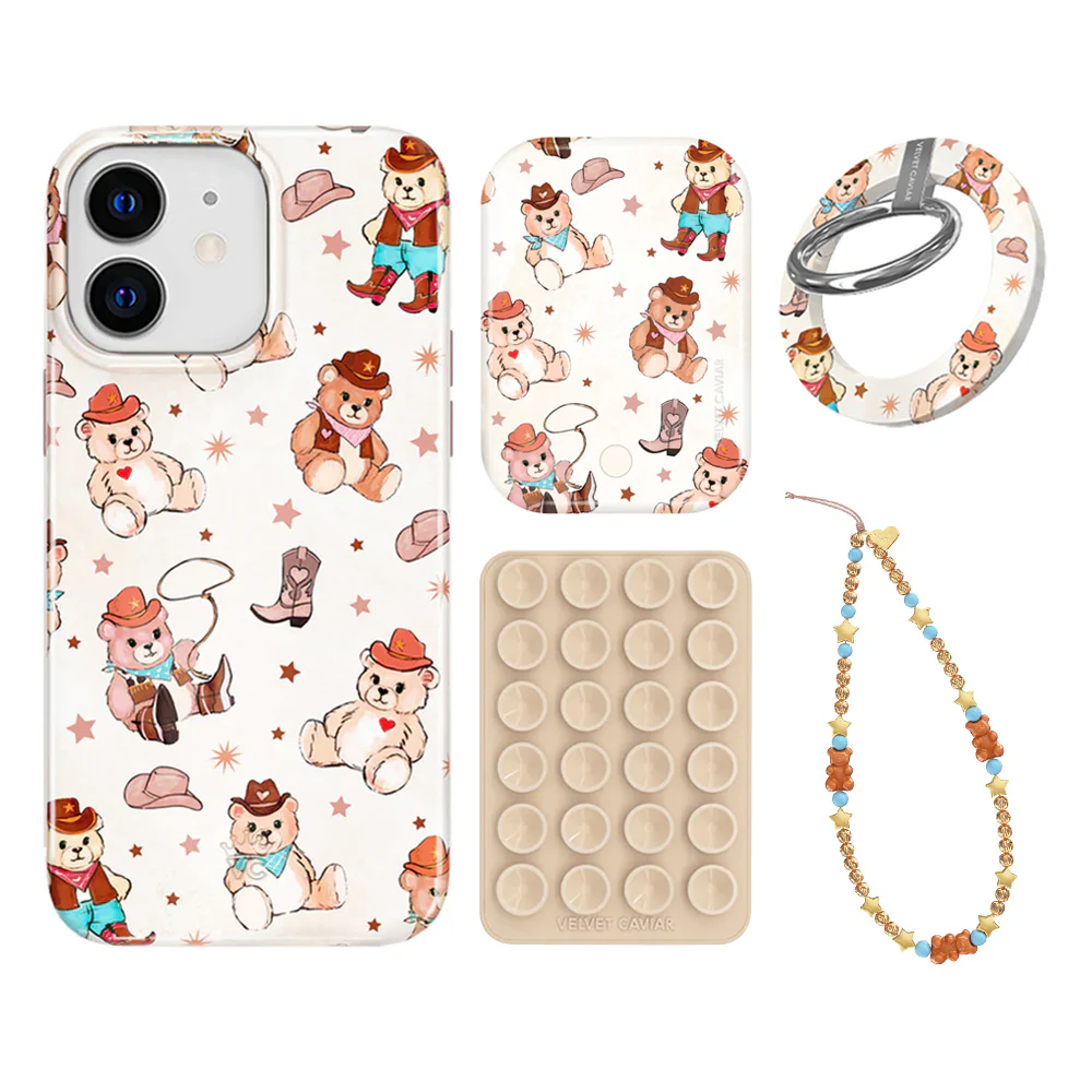 Cowboy Teddy iPhone Bundle Set - Grip - Image 4