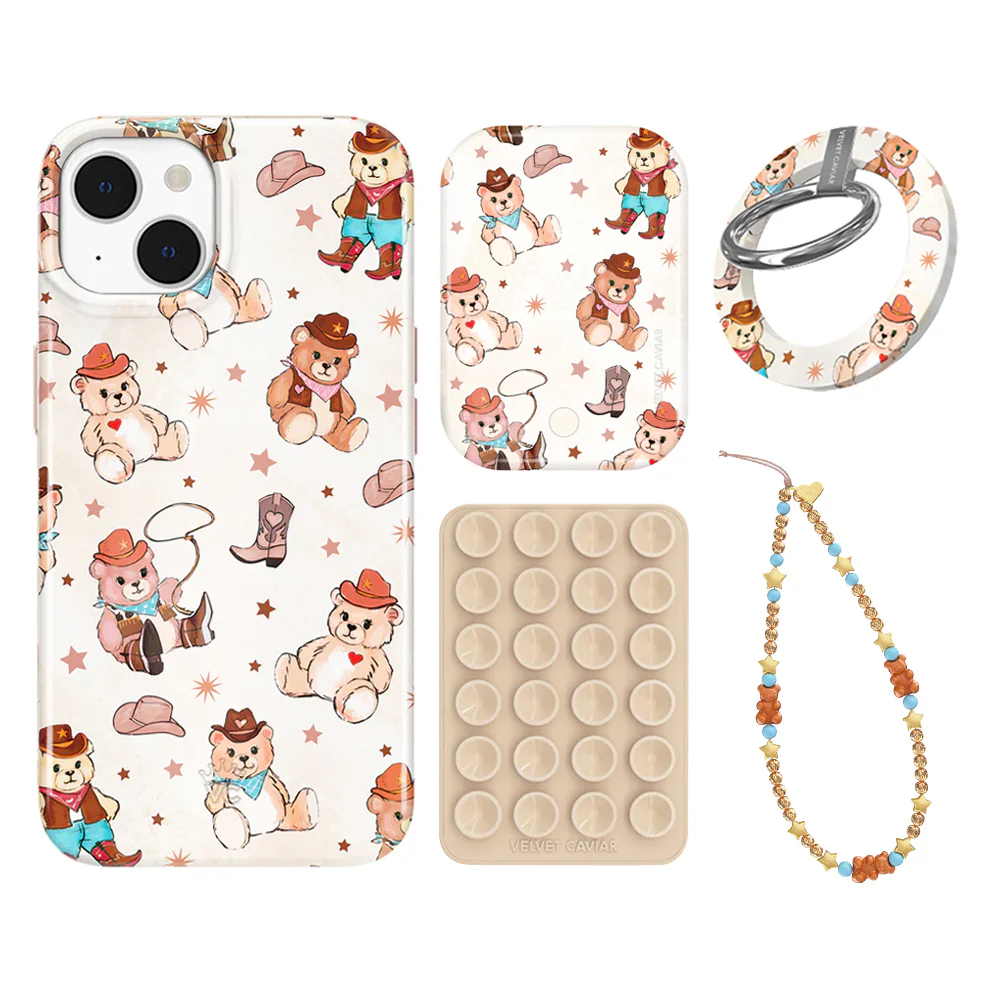 Cowboy Teddy iPhone Bundle Set - Grip - Image 9
