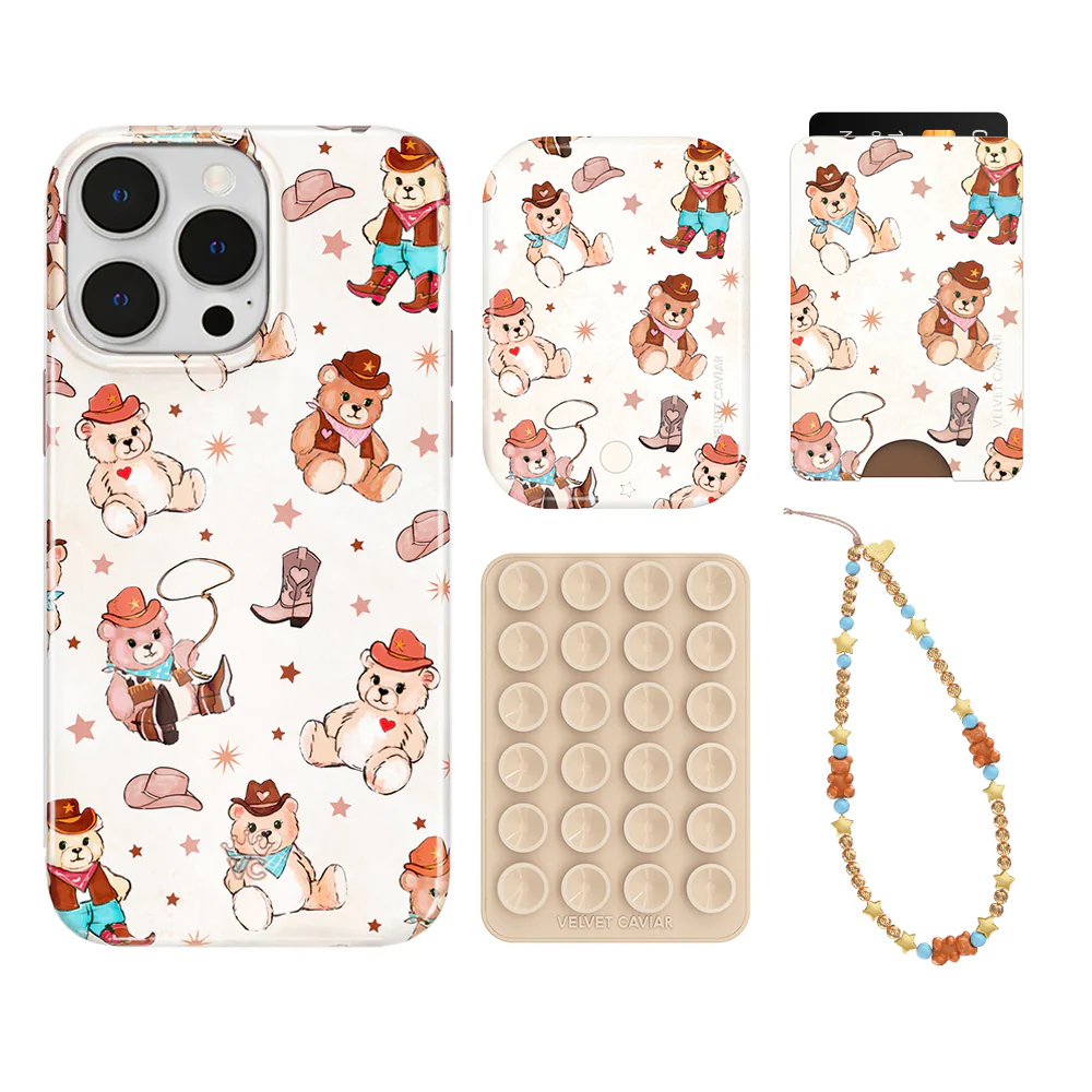 Cowboy Teddy iPhone Bundle Set - Wallet - Image 10
