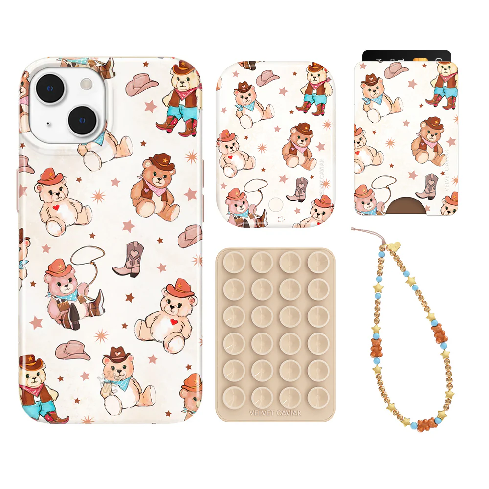 Cowboy Teddy iPhone Bundle Set - Wallet - Image 12