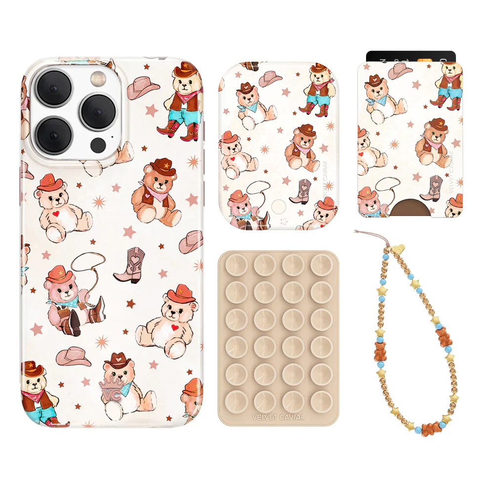 Cowboy Teddy iPhone Bundle Set - Wallet - Image 14