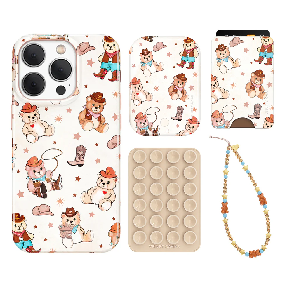 Cowboy Teddy iPhone Bundle Set - Wallet - Image 15