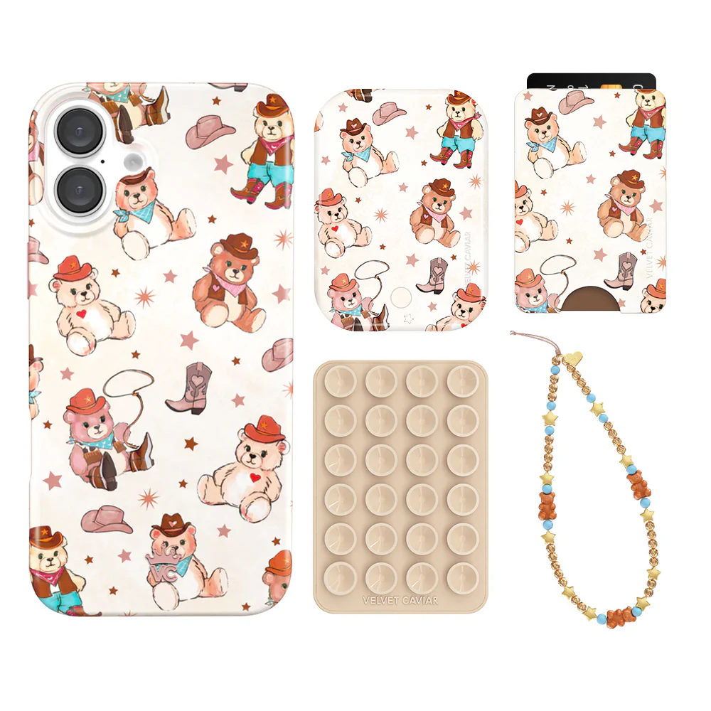 Cowboy Teddy iPhone Bundle Set - Wallet - Image 17