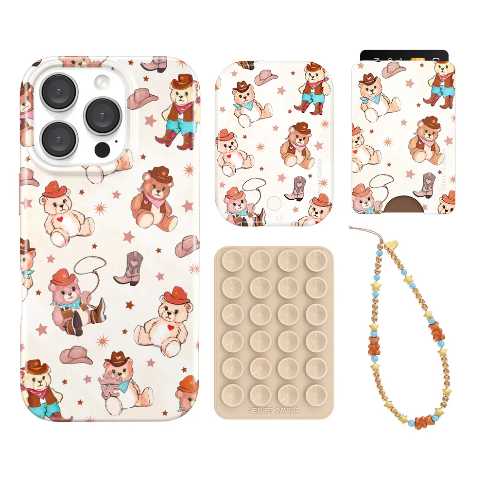 Cowboy Teddy iPhone Bundle Set - Wallet - Image 19