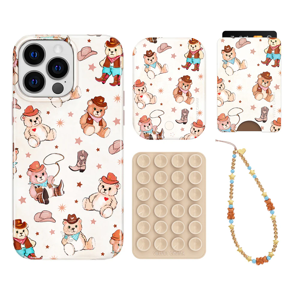 Cowboy Teddy iPhone Bundle Set - Wallet - Image 3