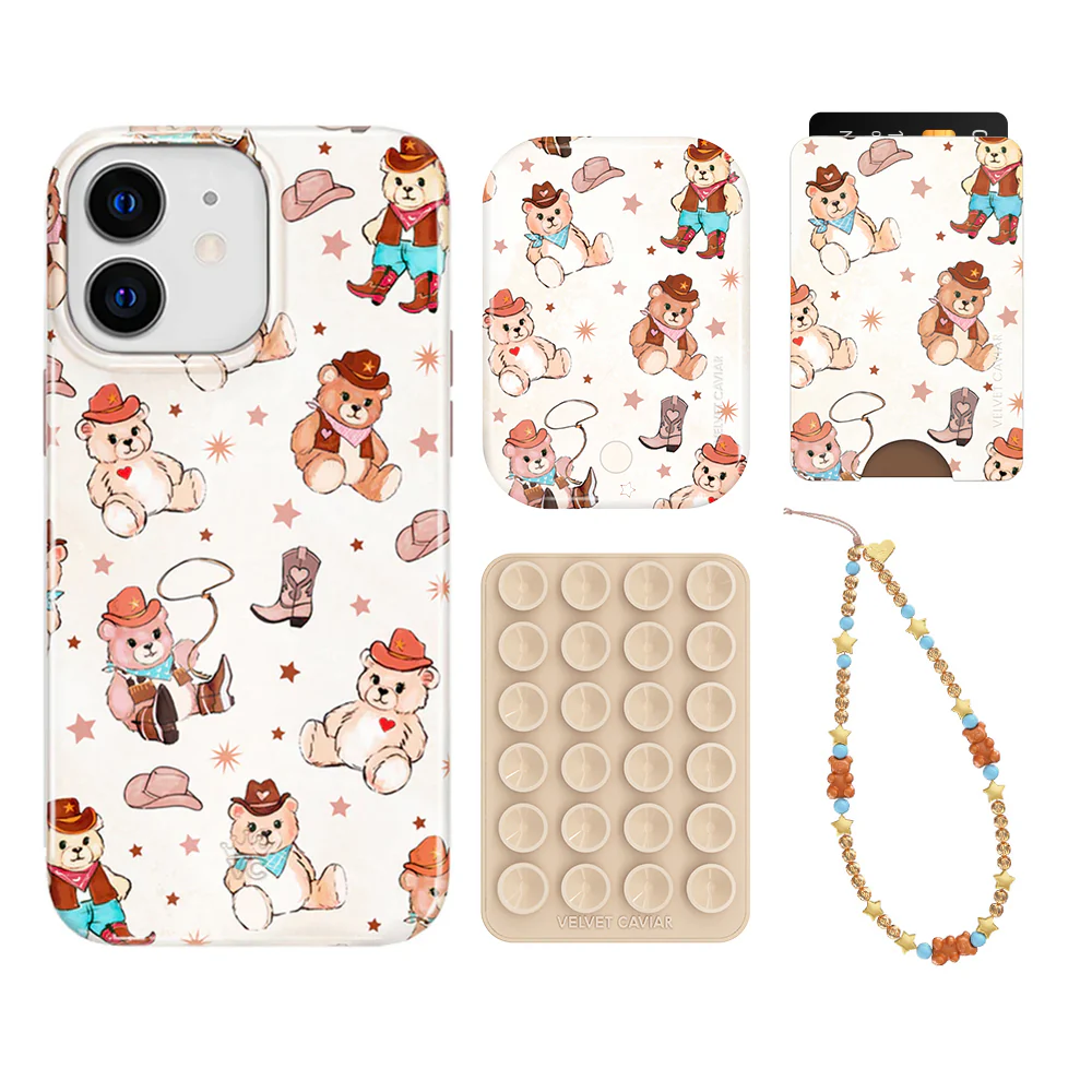 Cowboy Teddy iPhone Bundle Set - Wallet - Image 4