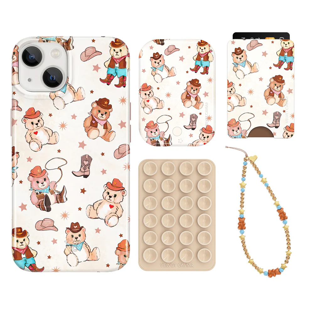 Cowboy Teddy iPhone Bundle Set - Wallet - Image 8