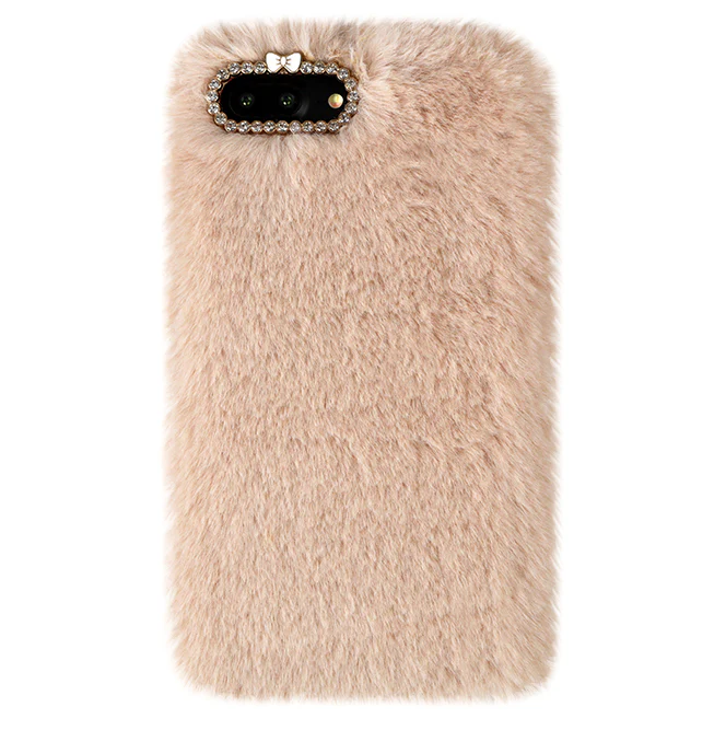Beige Faux Fur iPhone Case - Image 11