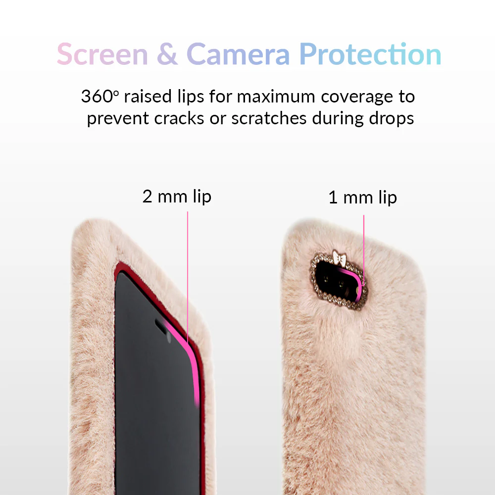 Beige Faux Fur iPhone Case - Image 18