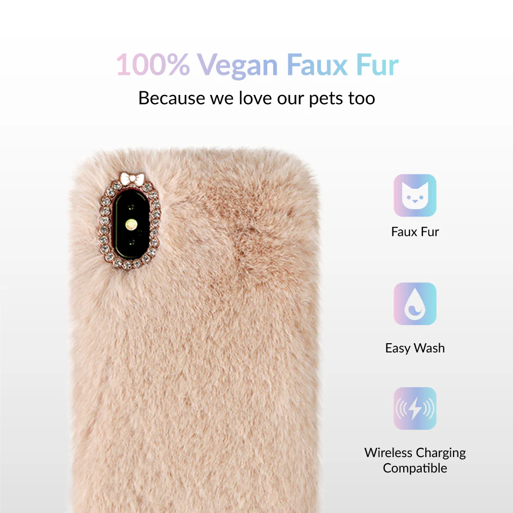Beige Faux Fur iPhone Case - Image 25