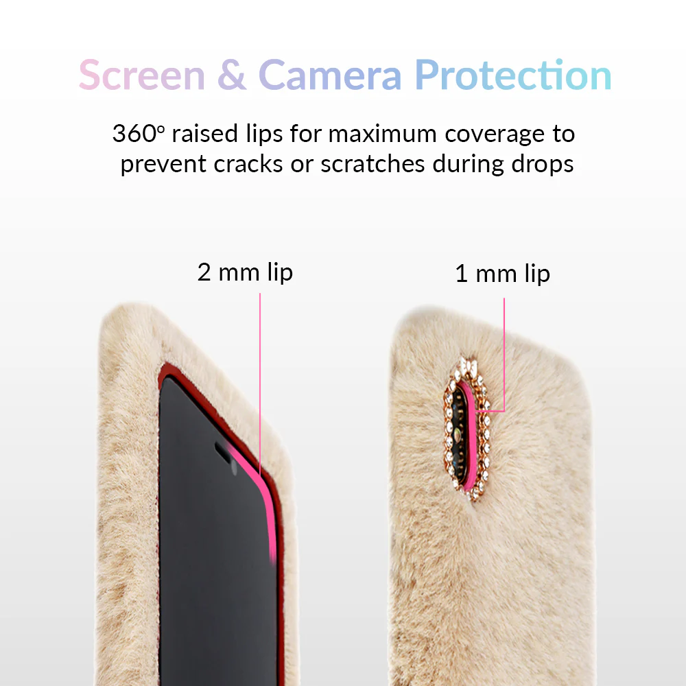 Beige Faux Fur iPhone Case - Image 28