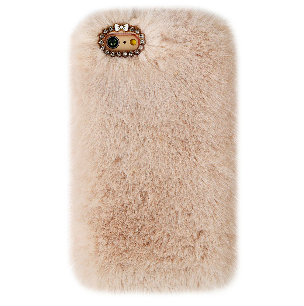 Beige Faux Fur iPhone Case - Image 36