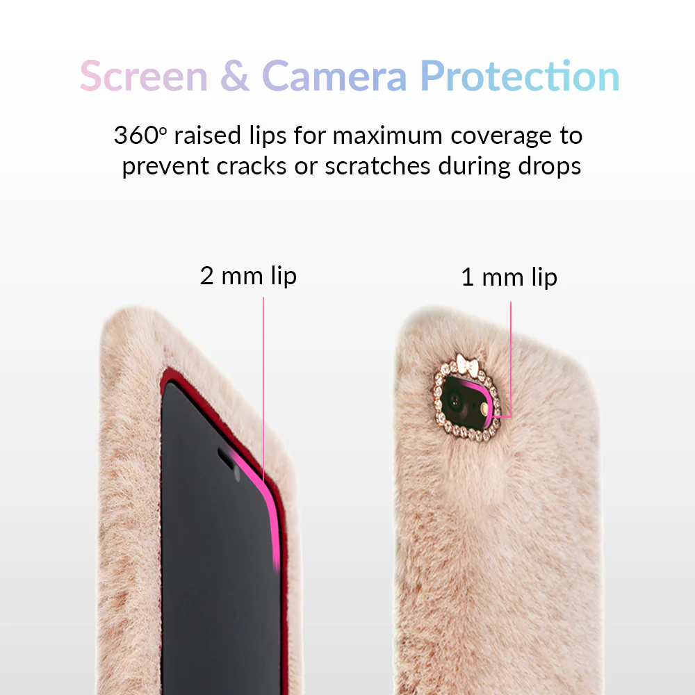 Beige Faux Fur iPhone Case - Image 38