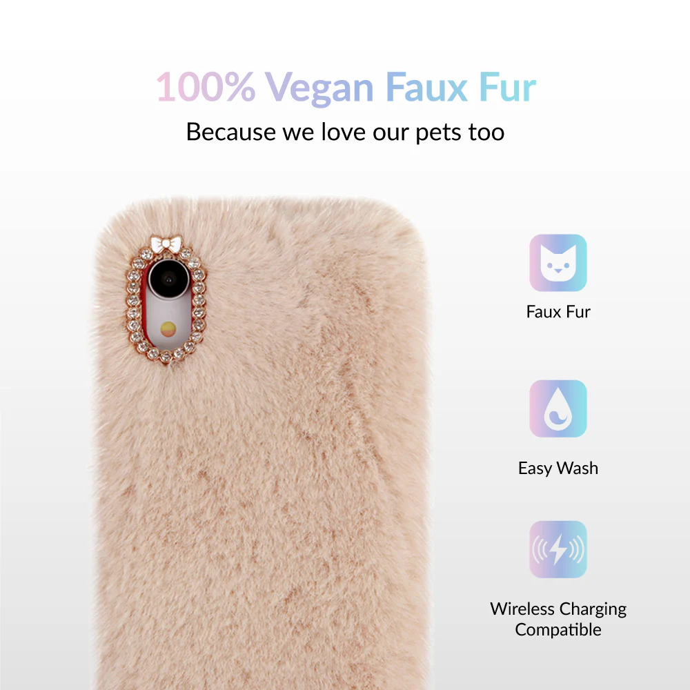 Beige Faux Fur iPhone Case - Image 45