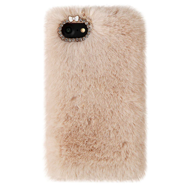 Beige Faux Fur iPhone Case - Image 6