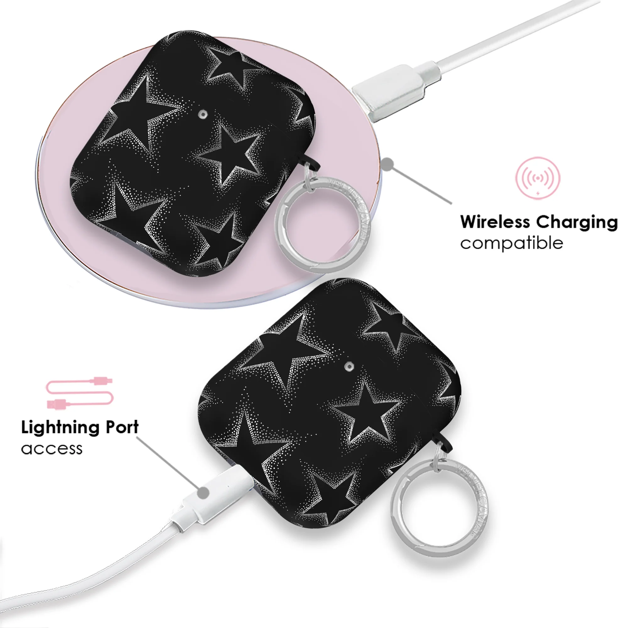 Chrome Stars AirPod Case - Image 4