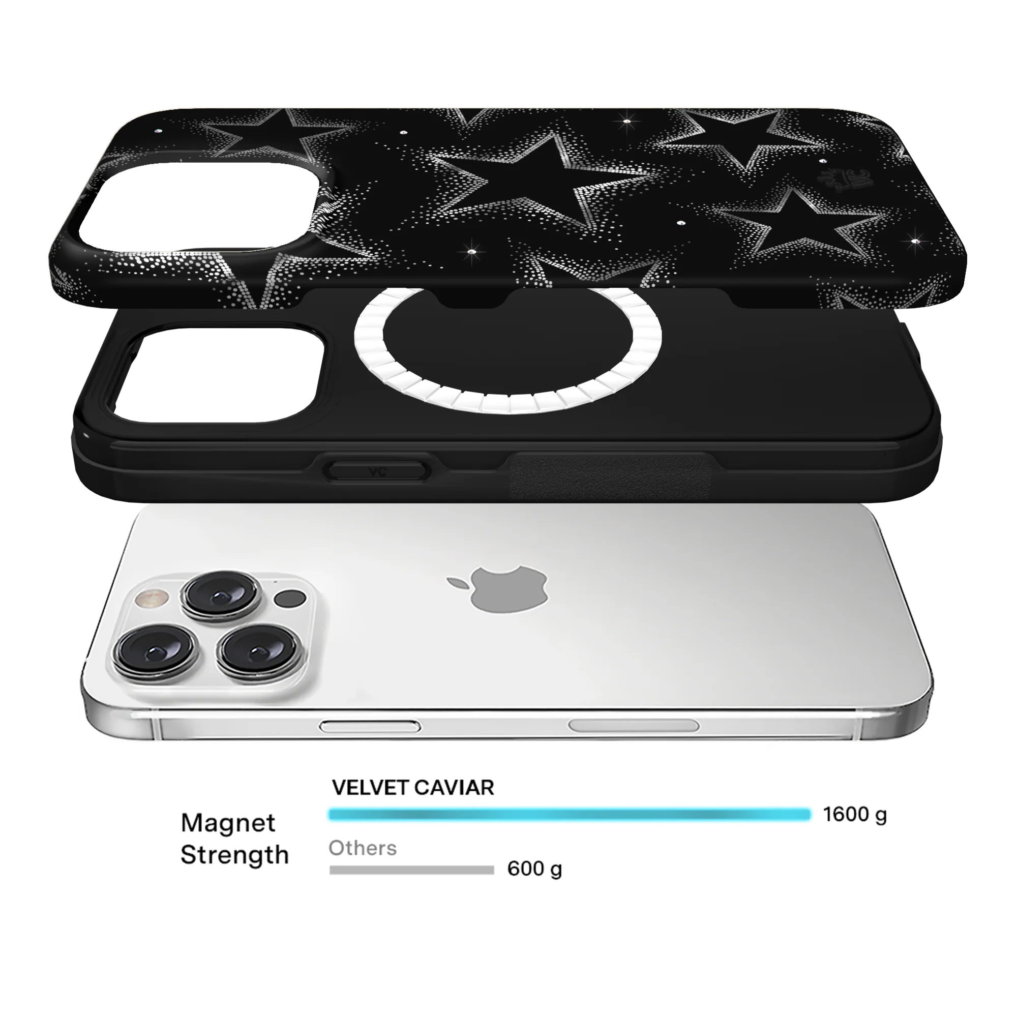 Crystal Chrome Stars iPhone Case - Image 60