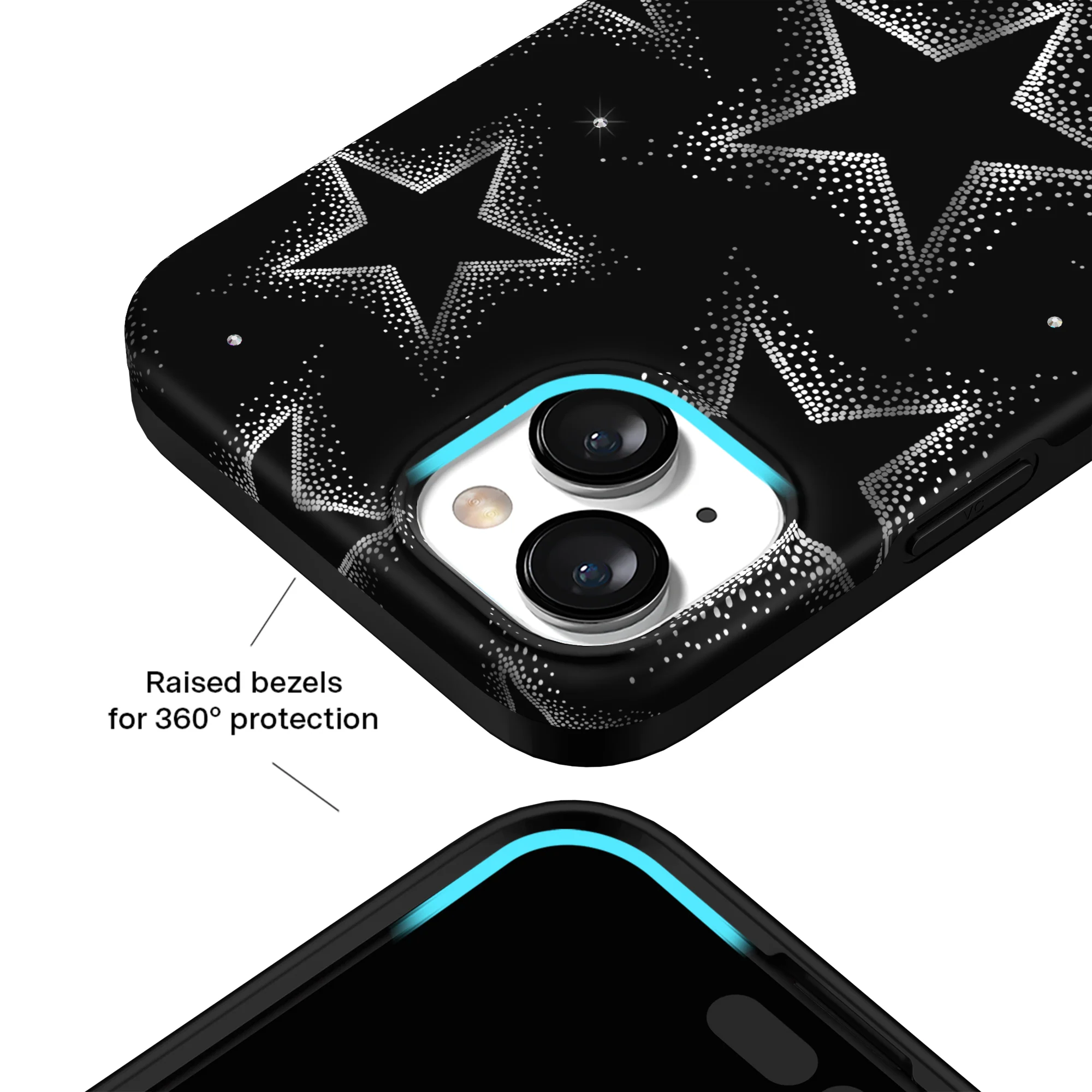 Crystal Chrome Stars iPhone Case - Image 69