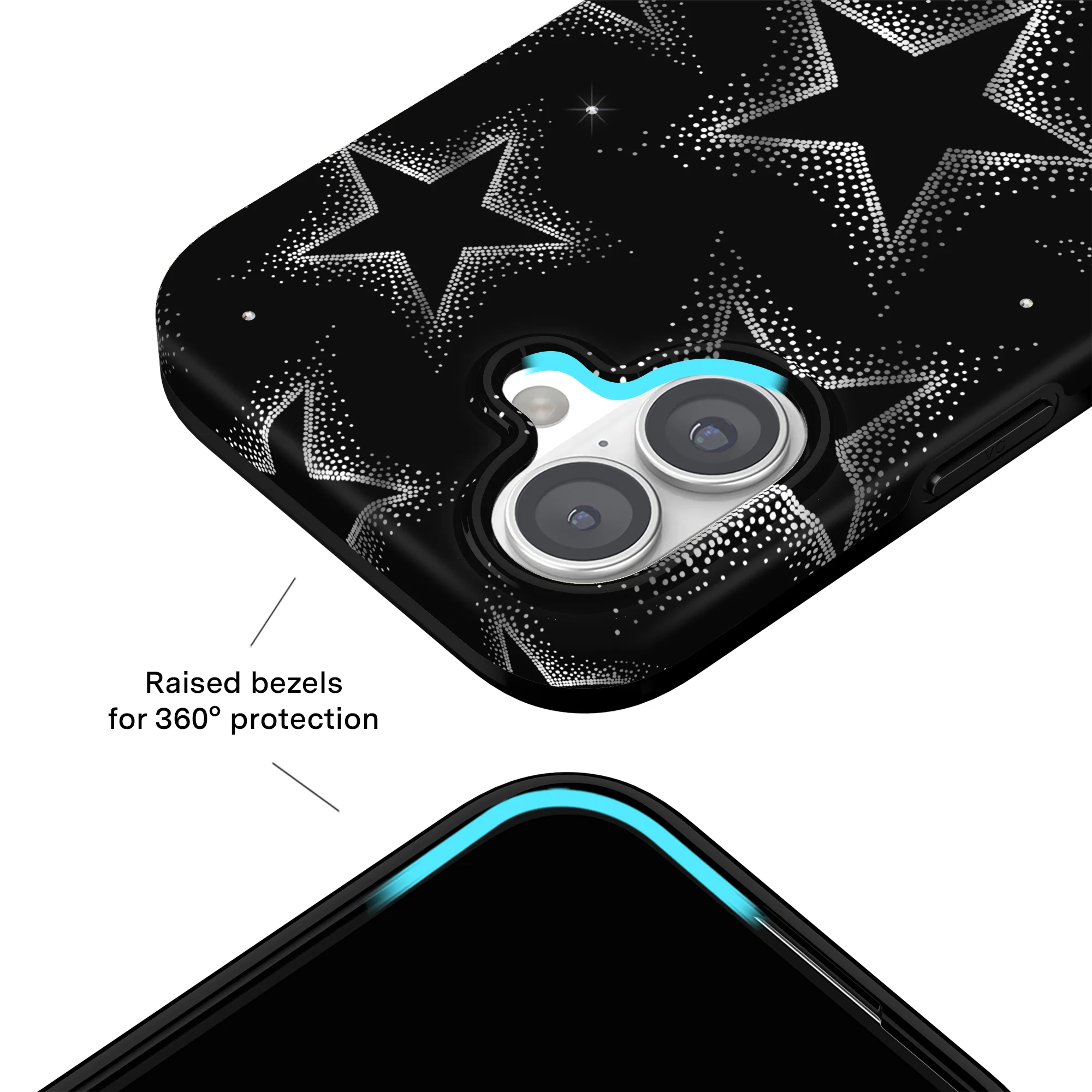 Crystal Chrome Stars iPhone Case - Image 9