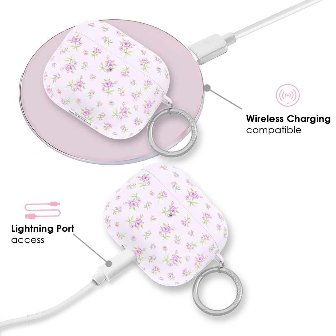 Dainty Lilac Floral AirPod Case - Image 14