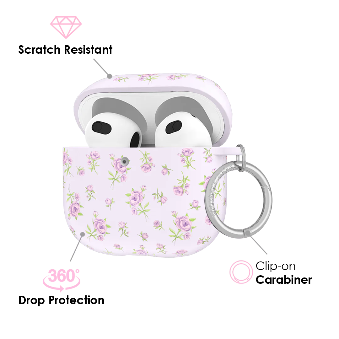 Dainty Lilac Floral AirPod Case - Image 18