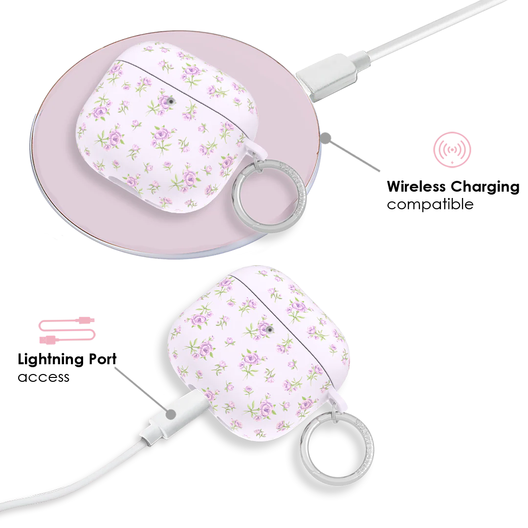 Dainty Lilac Floral AirPod Case - Image 19