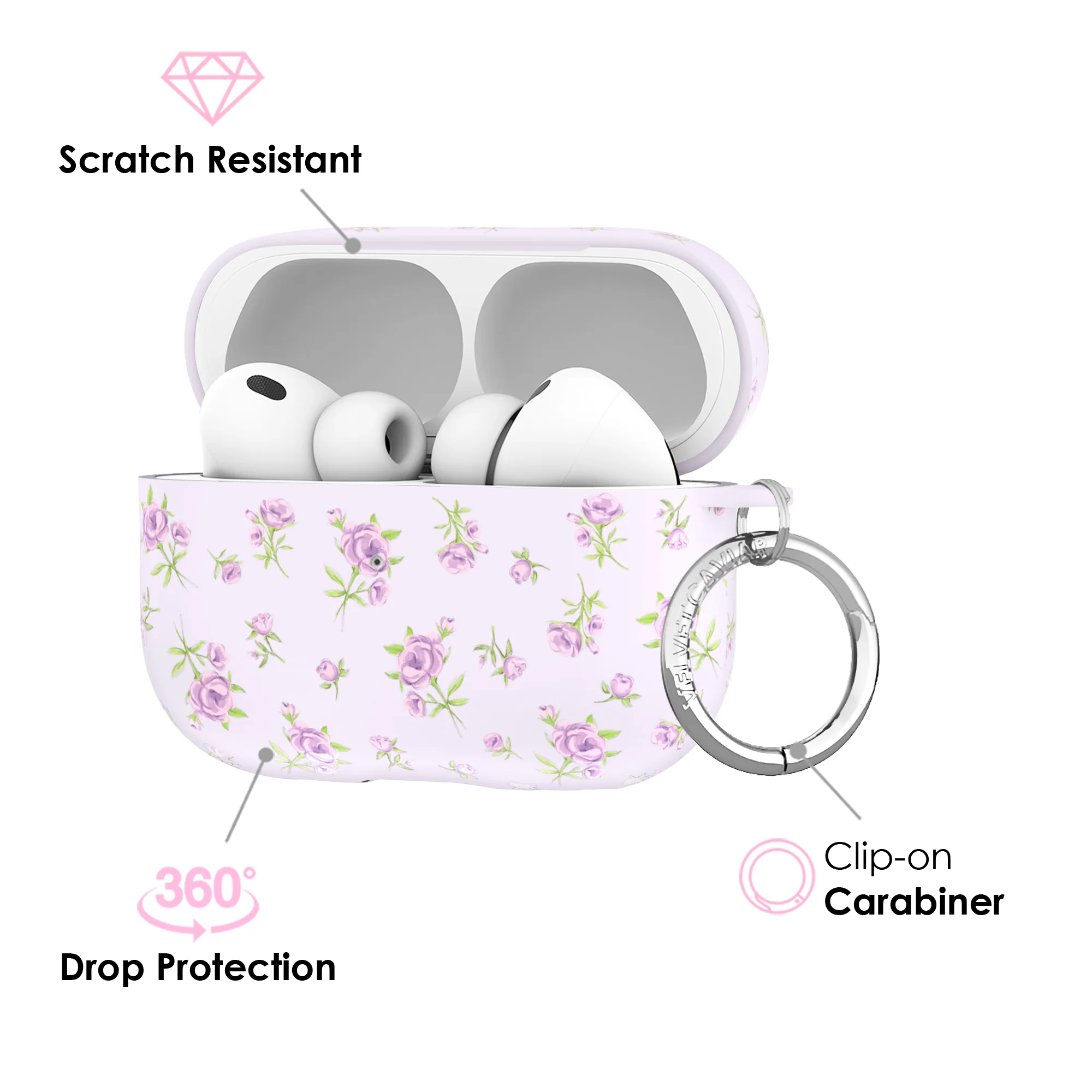 Dainty Lilac Floral AirPod Case - Image 24