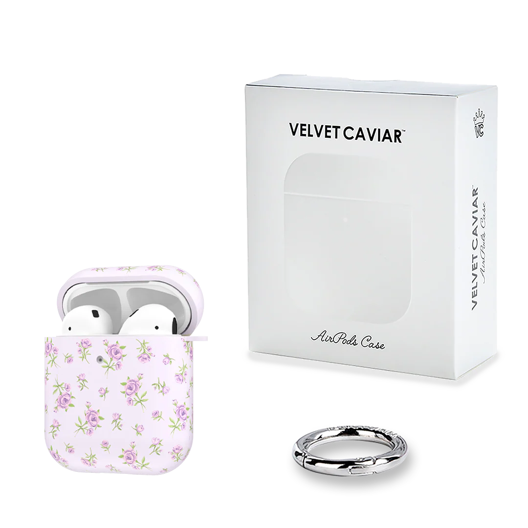 Dainty Lilac Floral AirPod Case - Image 5
