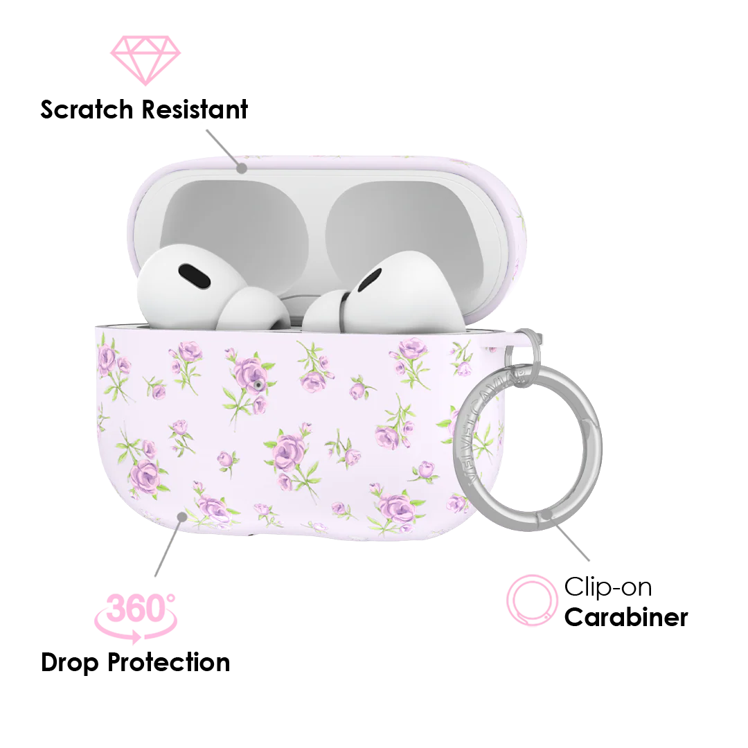 Dainty Lilac Floral AirPod Case - Image 8