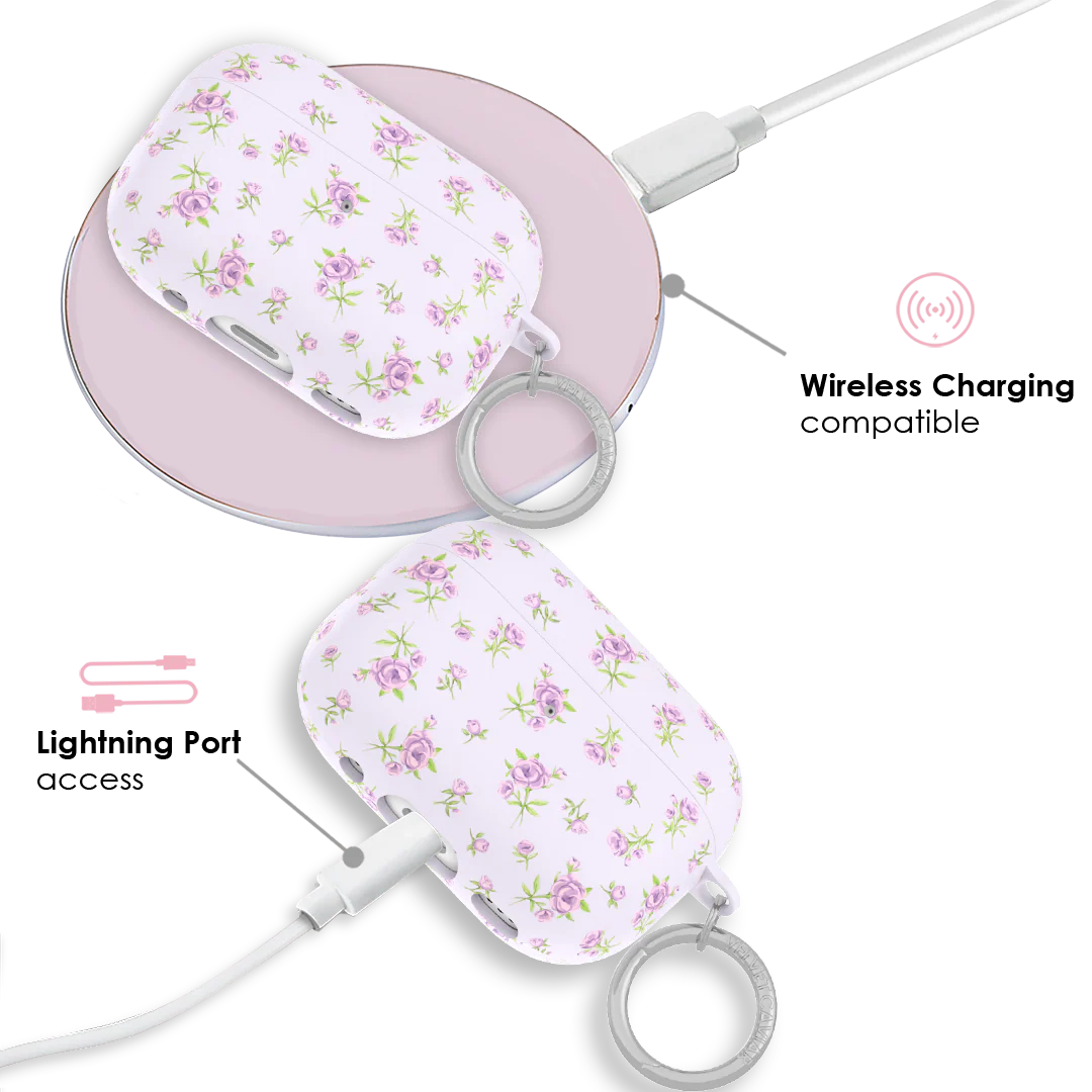 Dainty Lilac Floral AirPod Case - Image 9