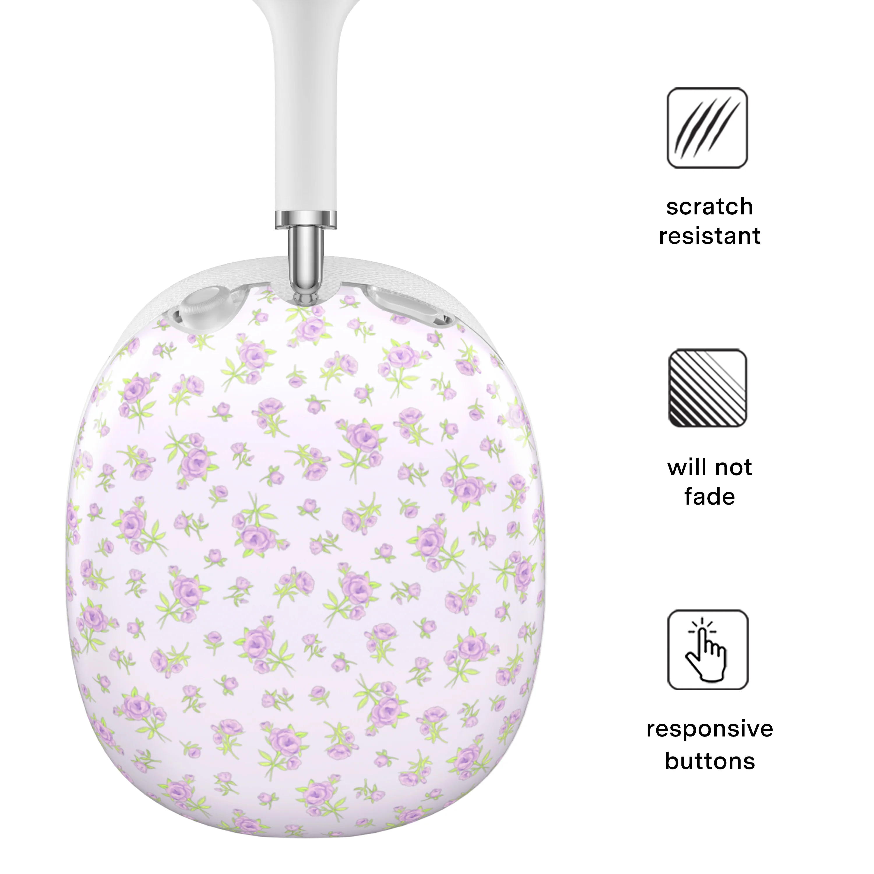 Dainty Lilac Floral AirPod Max Case - Image 3