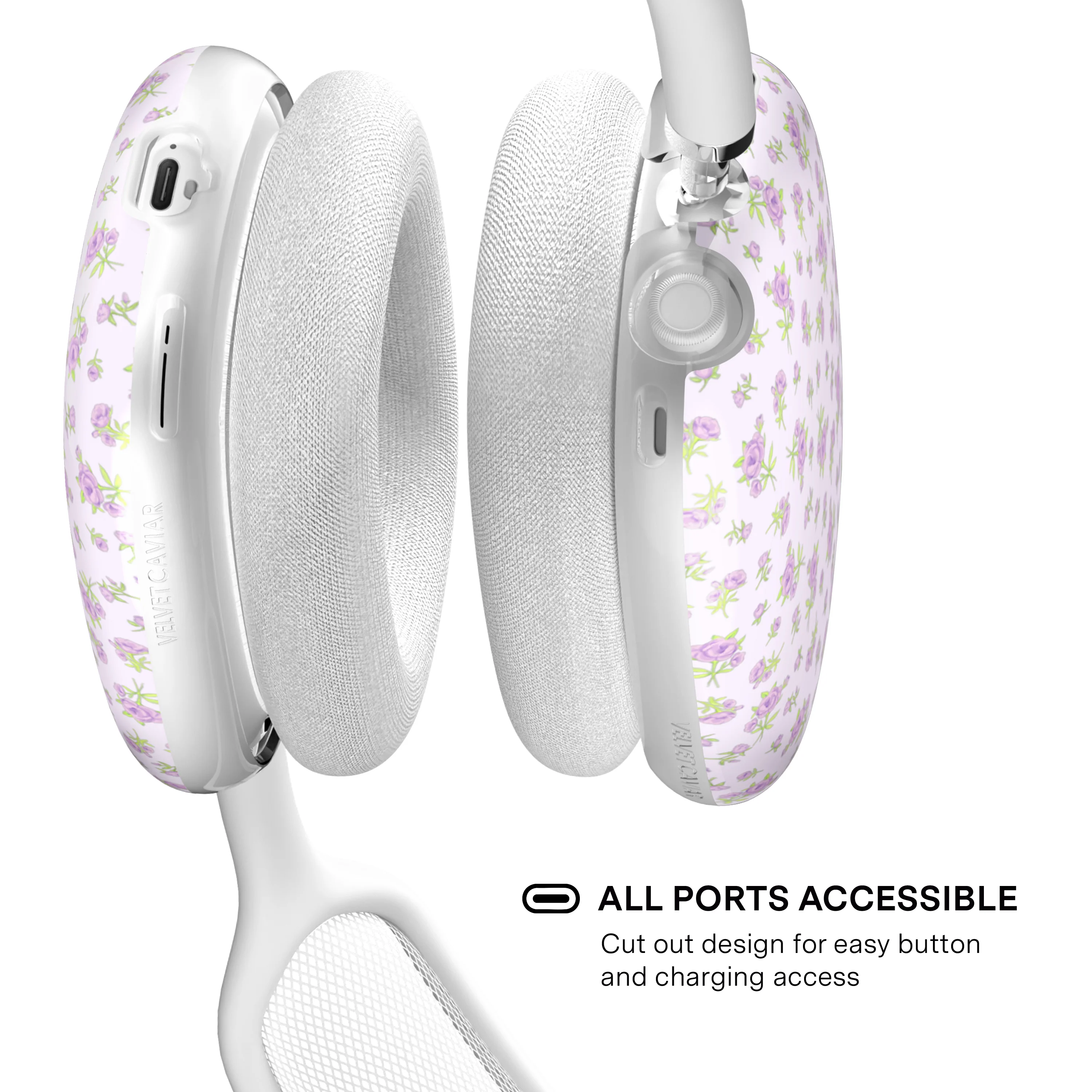 Dainty Lilac Floral AirPod Max Case - Image 5