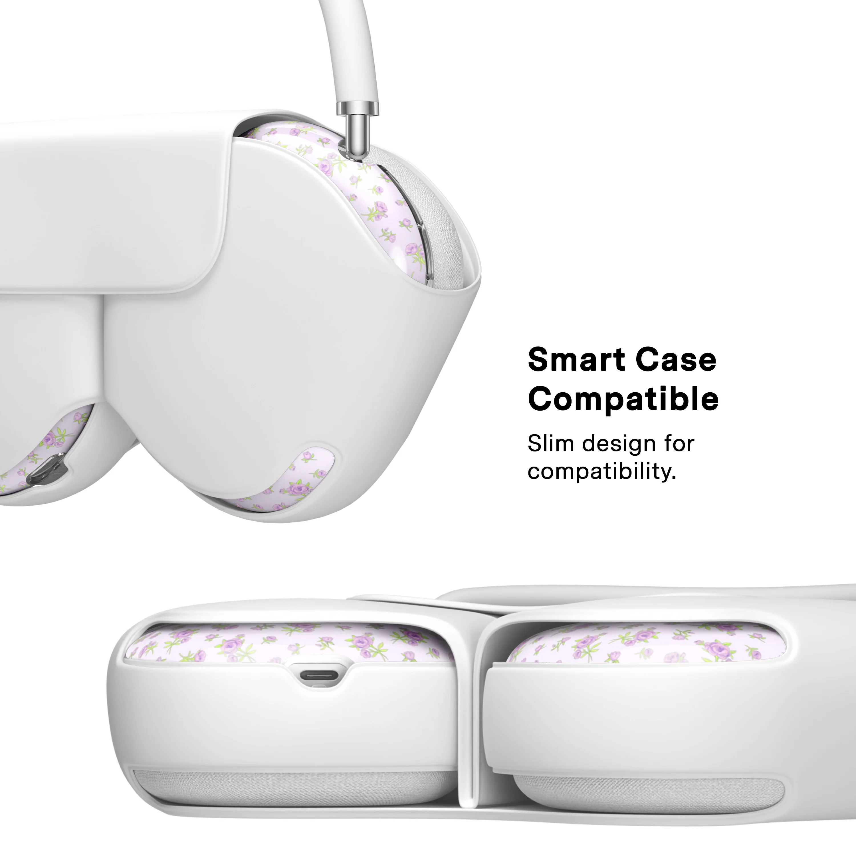 Dainty Lilac Floral AirPod Max Case - Image 7