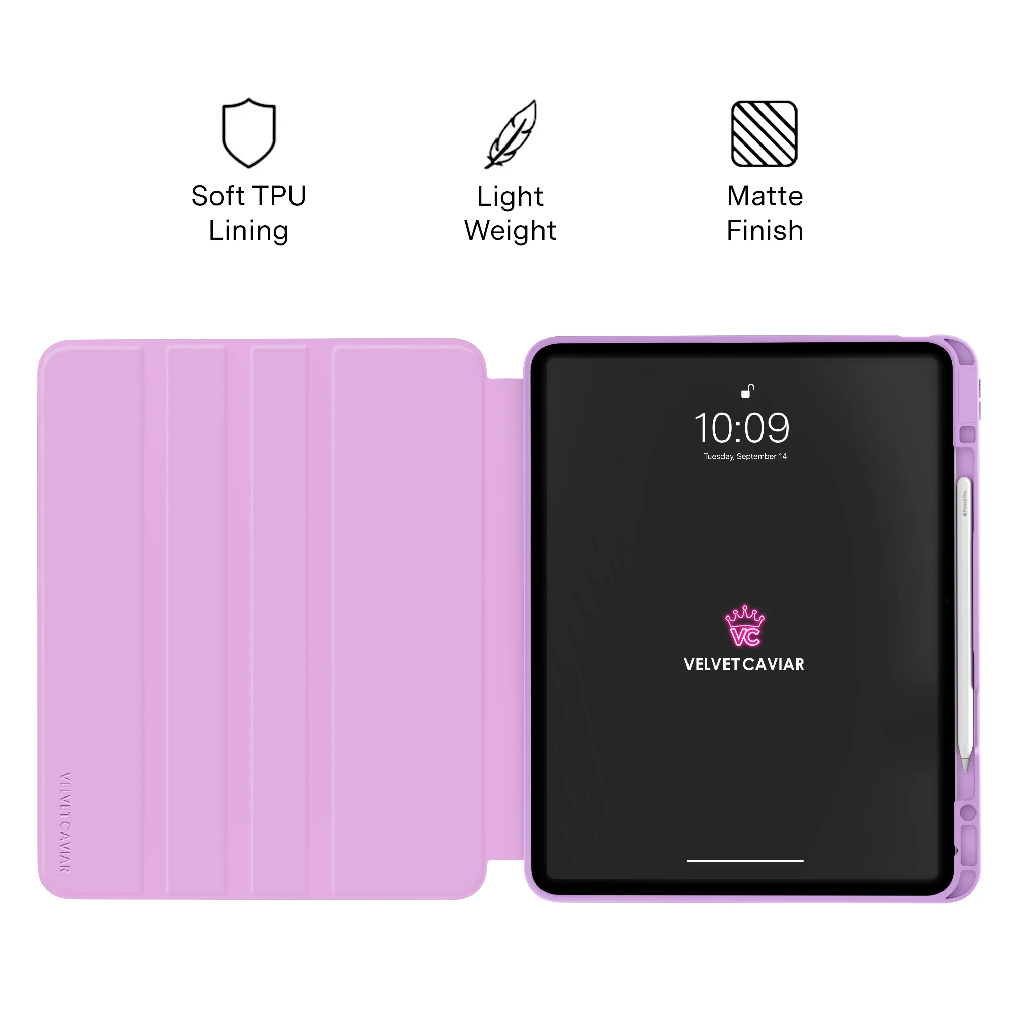 Dainty Lilac Floral iPad Case - Image 36